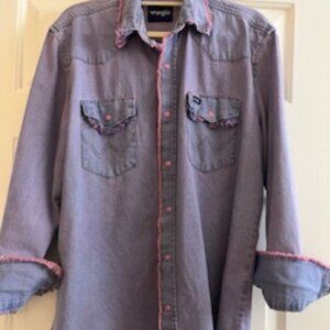 Denim Wrangler shirt - one of a kind!